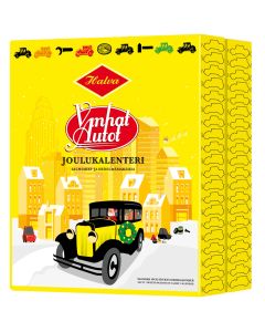 Halva Gamla Bilar salmiak- och fruktgodis julkalender 200g