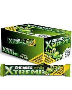 CHEWITS Xtreme sour apple 30g x 24