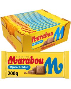 Marabou Mjölkchoklad chokladkaka 200g x 16st
