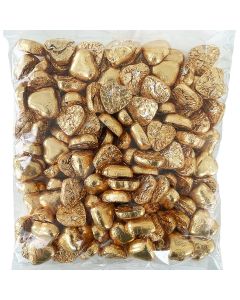 Laica Mjölkchokladhjärta Guld 1kg (ca 130 st)