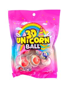 Unicorn Ball 3D frukt godis 80g