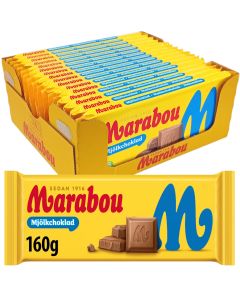 Marabou Mjölkchoklad chokladkaka 160g x 16st