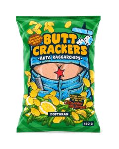 Butt Crackers Chips Doftgran potatischips 150g