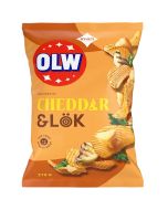 OLW Cheddar & Lök potatischips 275g