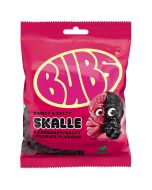 Bubs Raspberry Salty Licorice Skalle godis 155g