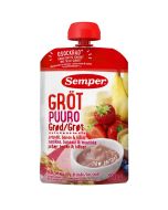 Semper Jordgubb, Banan & blåbär gröt 120g