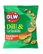 OLW Dill & Gräslök potatischips Maxibag 450g