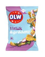 OLW Vitlök & Gräddfil potatischips 275g