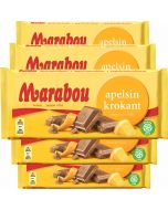 Marabou Apelsin Krokant chokladkaka 200g x 5st