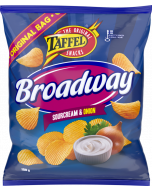 Taffel Broadway Sourcream & Onion chips 150g