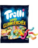 Trolli Sour Glowworms vingummigodis 150g
