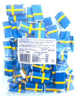 Sveriges flagga mjölkchoklad 75 st