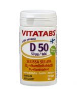 Vitatabs D50 Päron D-vitamin 120 tabl